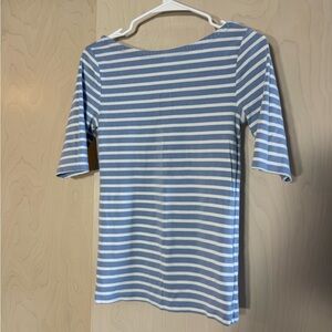 GAP Blue and White Striped Short Sleeve Tee